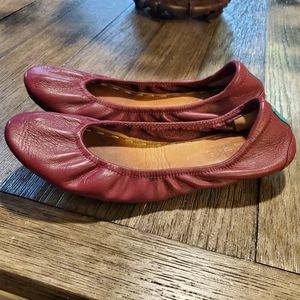 Tieks Women's Burgundy Italian Leather Ballet Flats Sz 7